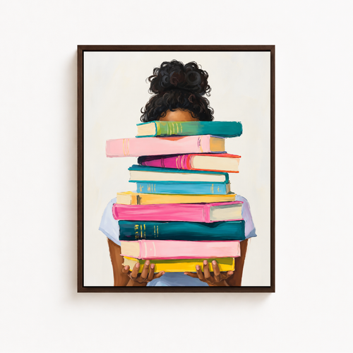 Book Lover Canvas Wall Art Aura Canvas