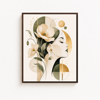Floral Woman Canvas Wall Art Aura Canvas