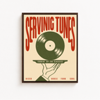 Serving Tunes Vinyl Record Canvas Wall Art Aura Canvas