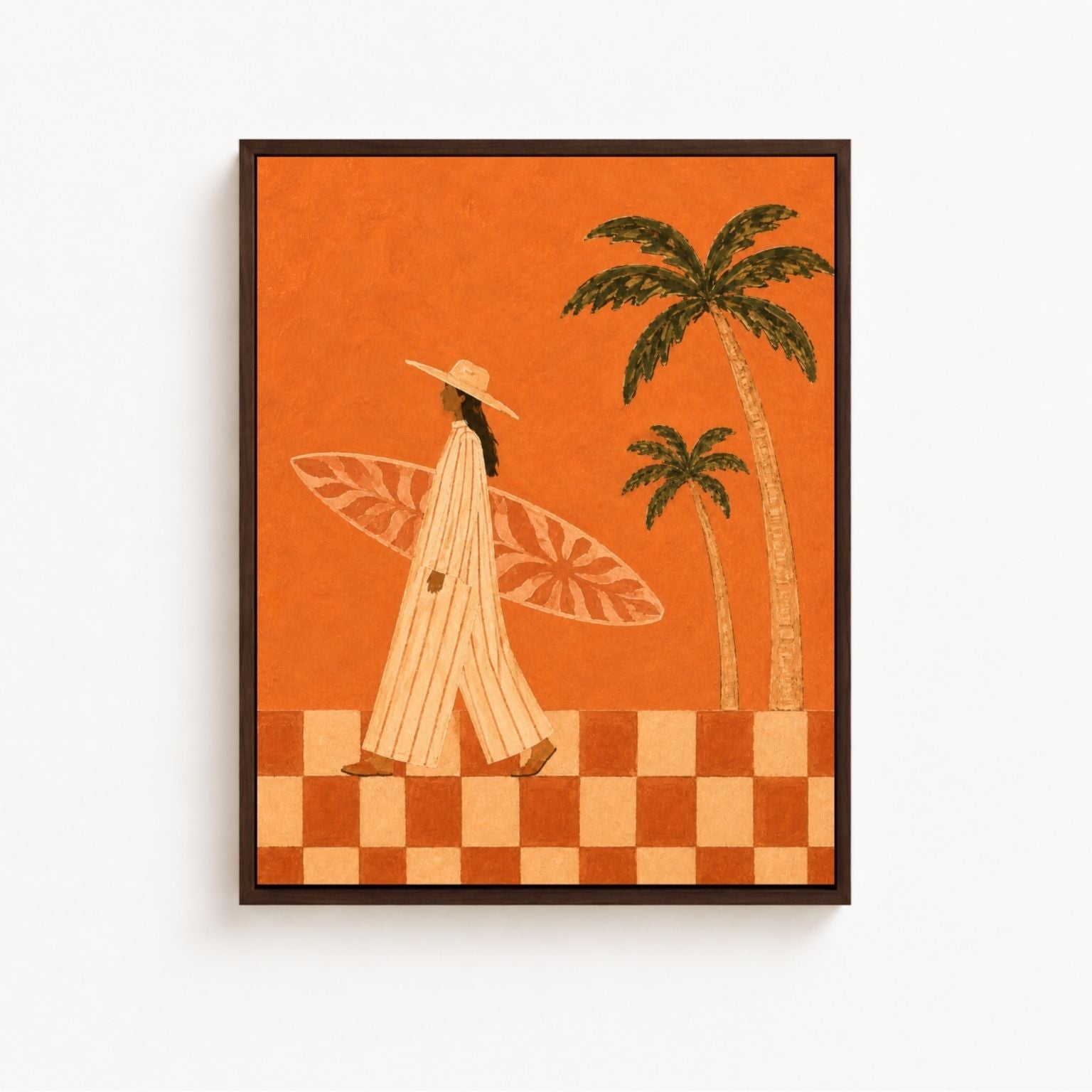 Surfer Girl Canvas Wall Art