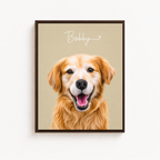 Custom Pet Memorial Portrait Canvas Aura Canvas