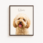 Custom Pet Remembrance Portrait Canvas Aura Canvas