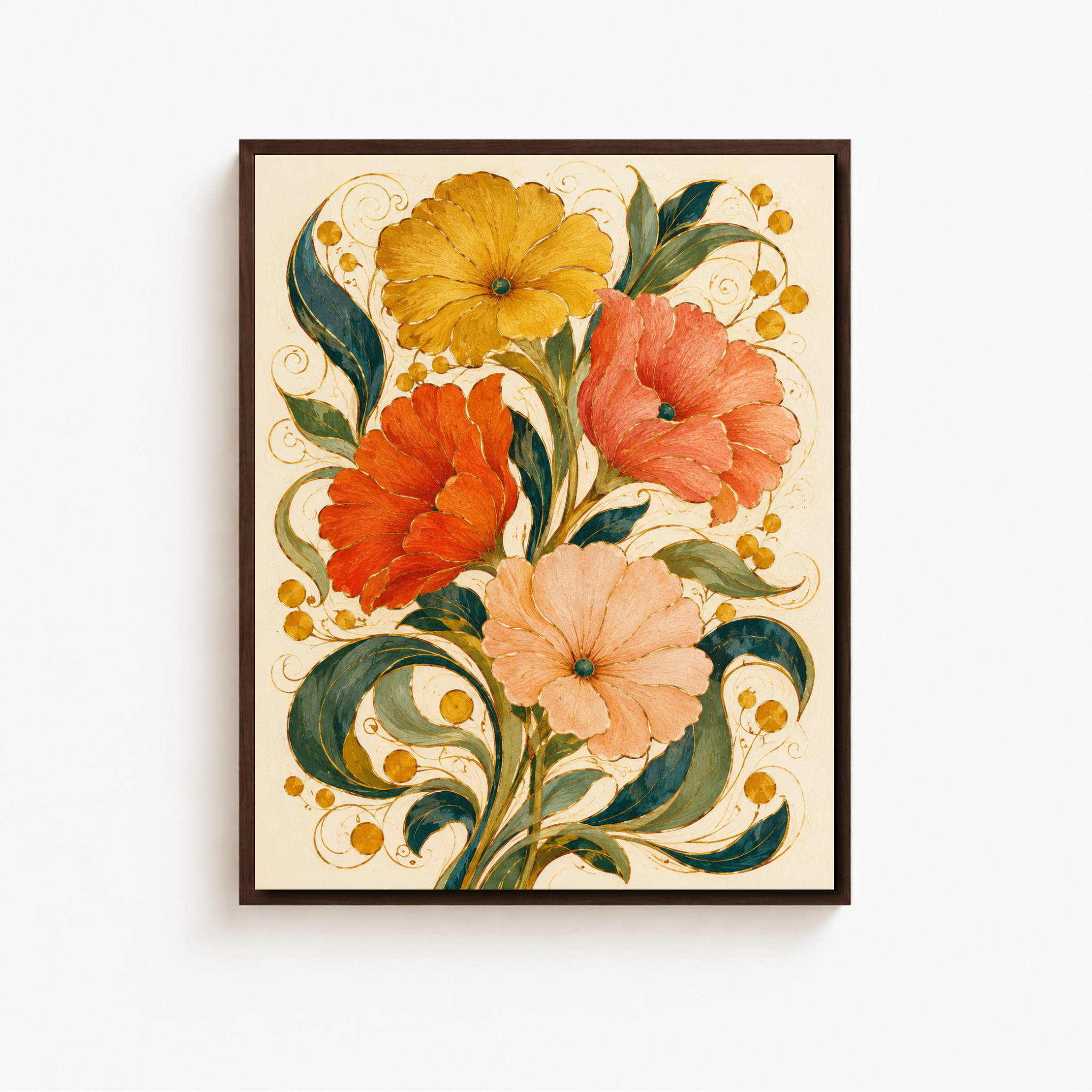 Vintage Floral Bouquet Canvas Aura Canvas