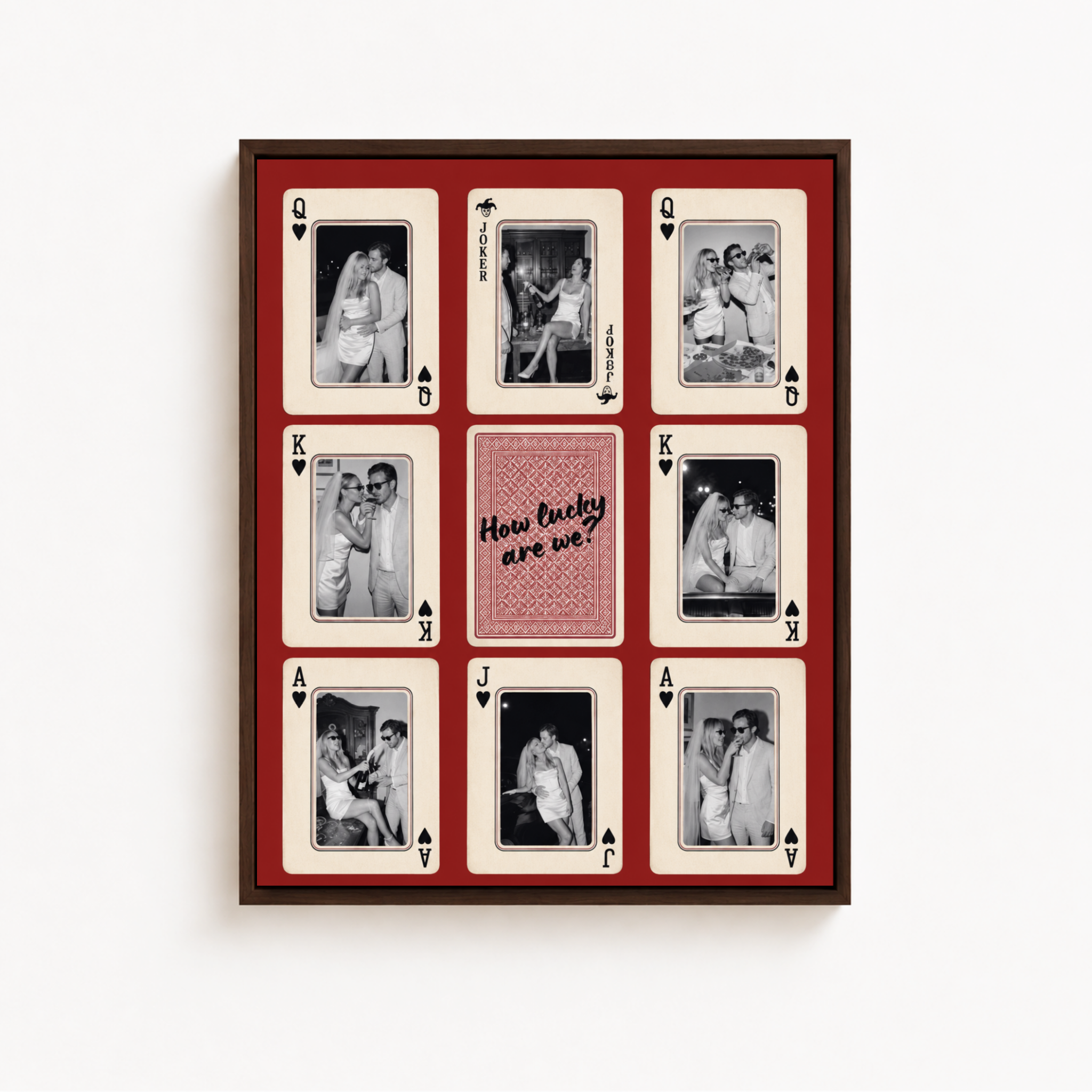 Custom Couple Playing Card Canvas Aura Canvas