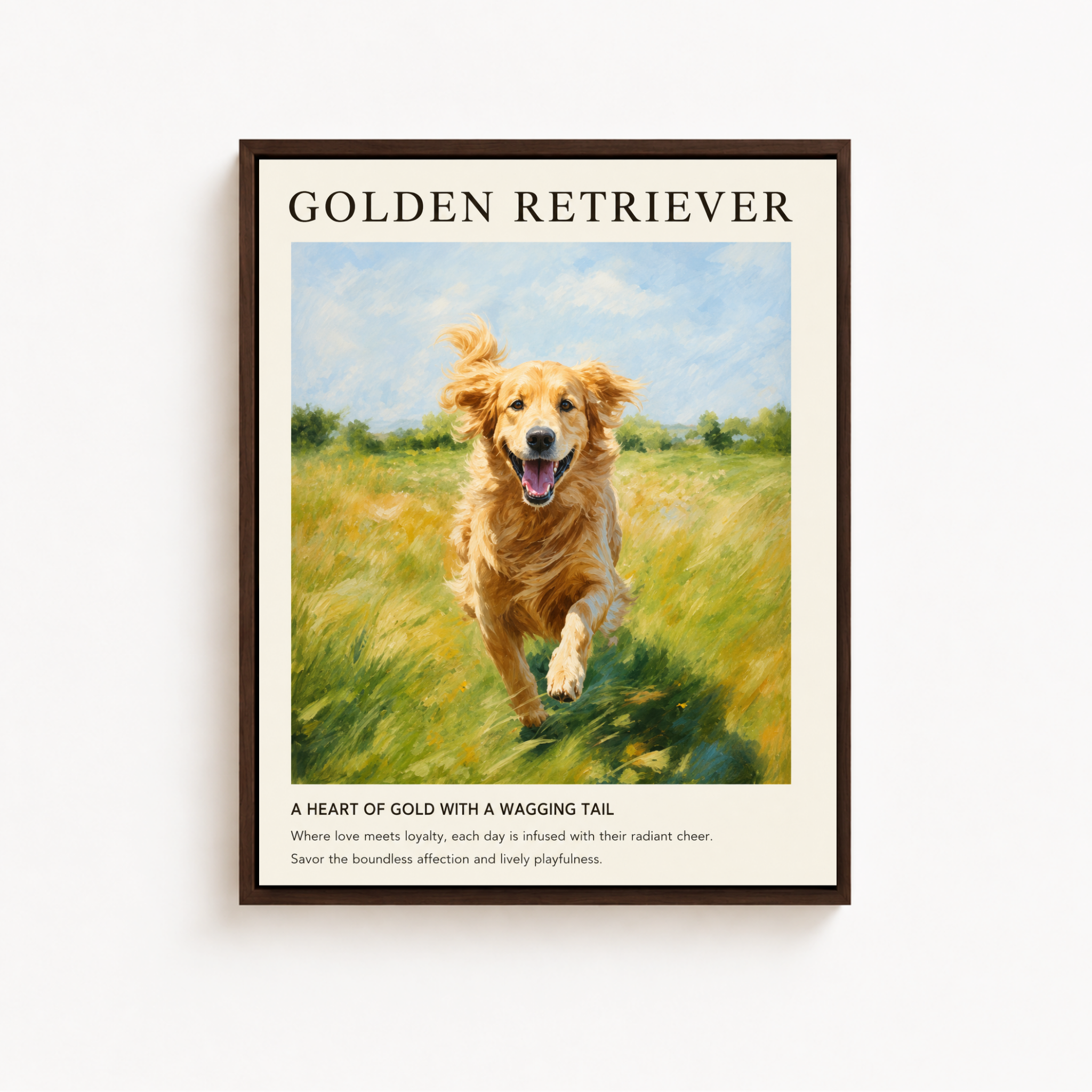 Golden Retriever Canvas Wall Art Aura Canvas