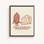 Meats and Cheeses Canvas Wall Art Aura Canvas