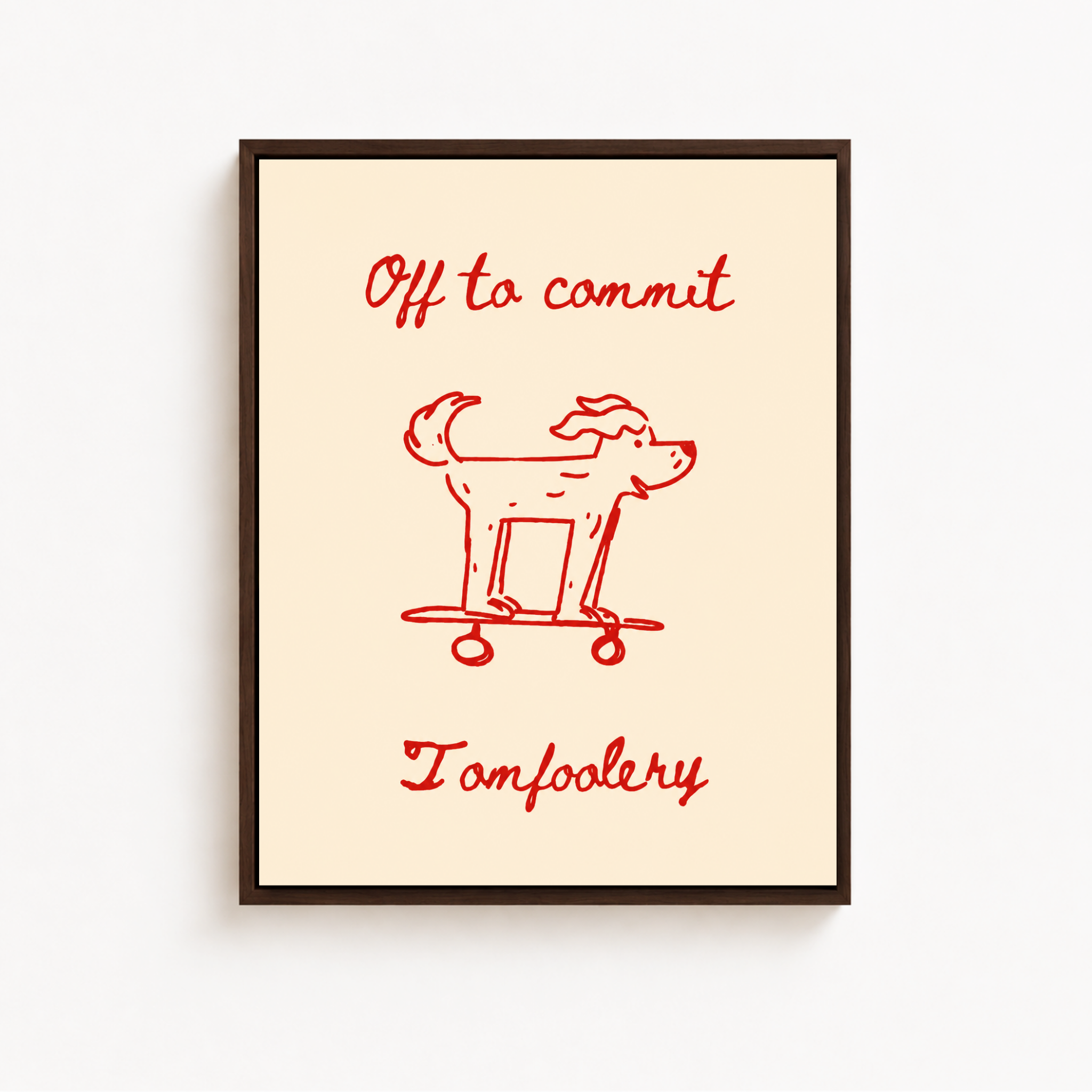 Tomfoolery Dog Canvas Wall Art Aura Canvas