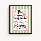 This Room Was Made For Playing Canvas Wall Art Aura Canvas