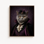 Custom Victorian Gothic Pet Portrait Canvas Aura Canvas