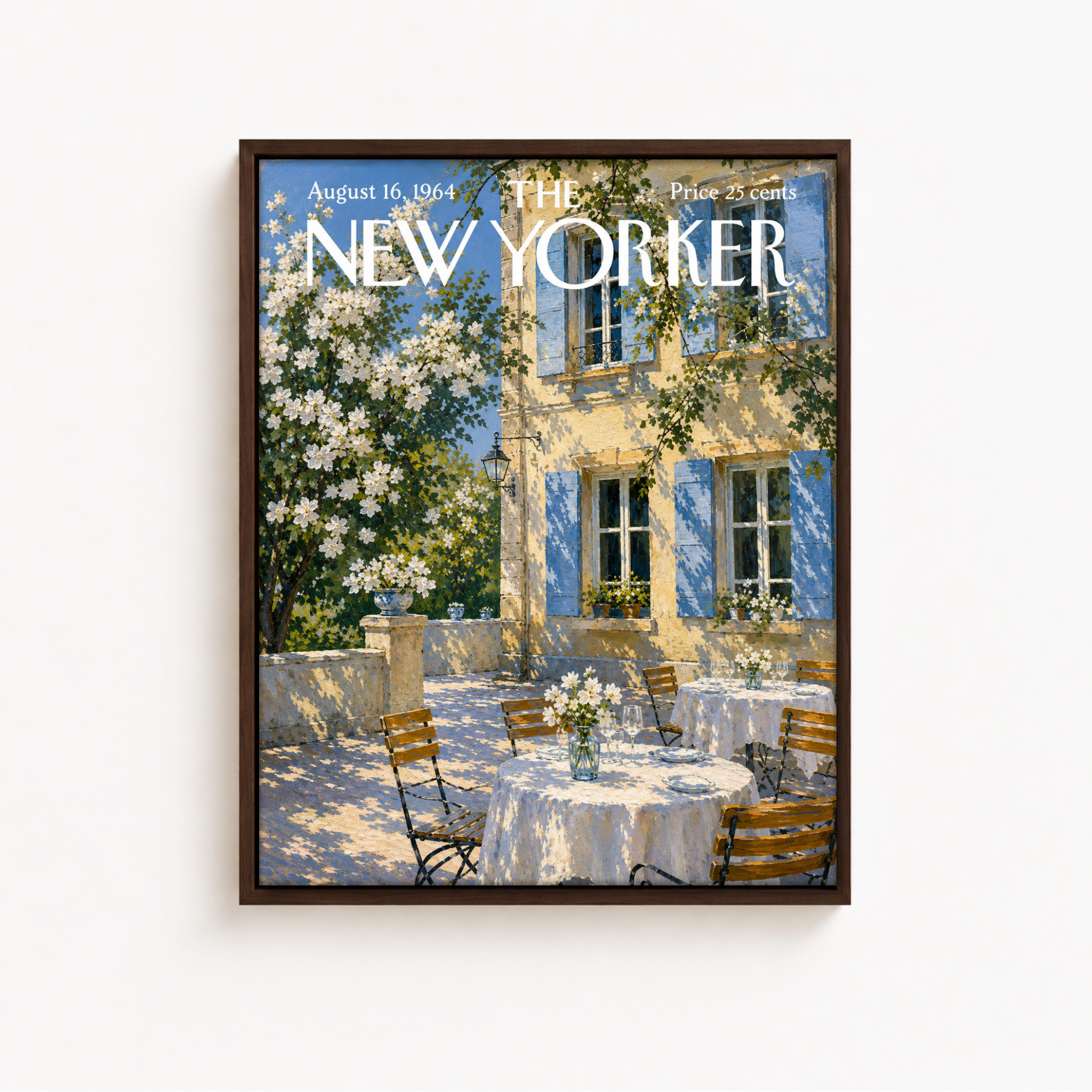 French Garden Café Canvas Wall Art Aura Canvas