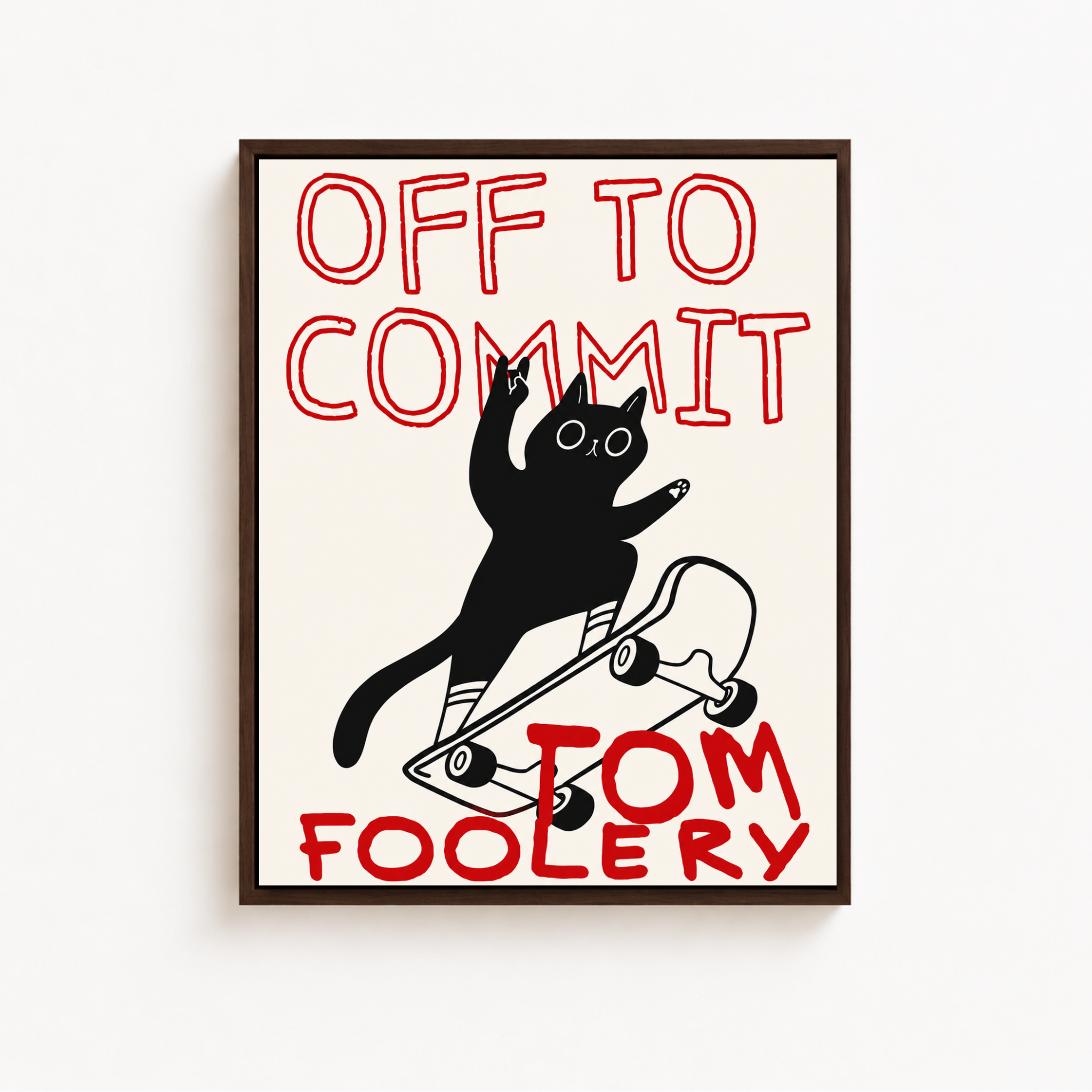 Tomfoolery Cat Canvas Wall Art Aura Canvas