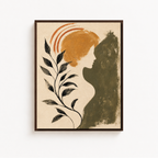 Boho Woman Botanical Canvas Aura Canvas