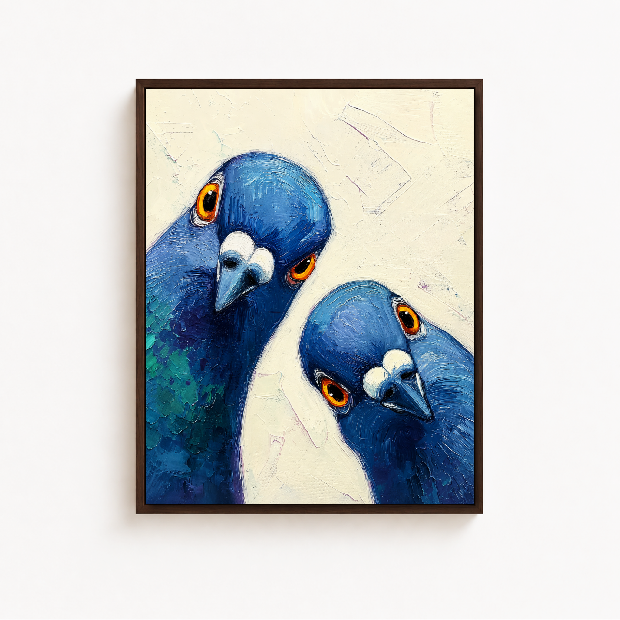 Blue Pigeons Canvas Wall Art Aura Canvas