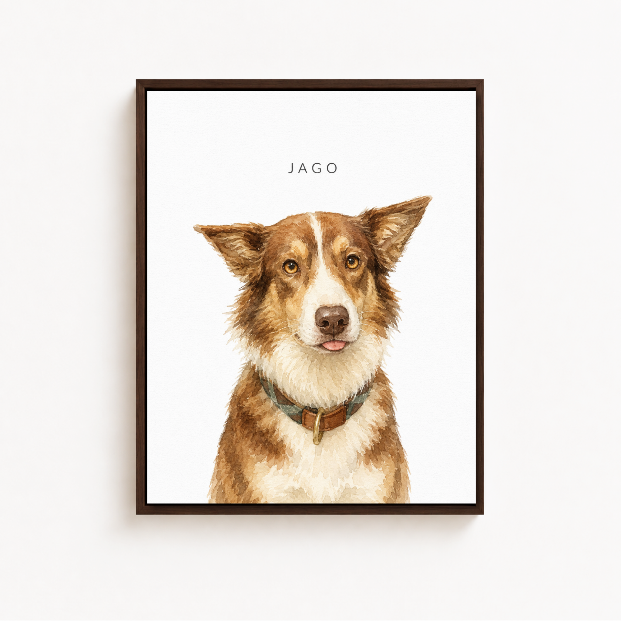 Custom Minimalist Pet Name Portrait Canvas Aura Canvas