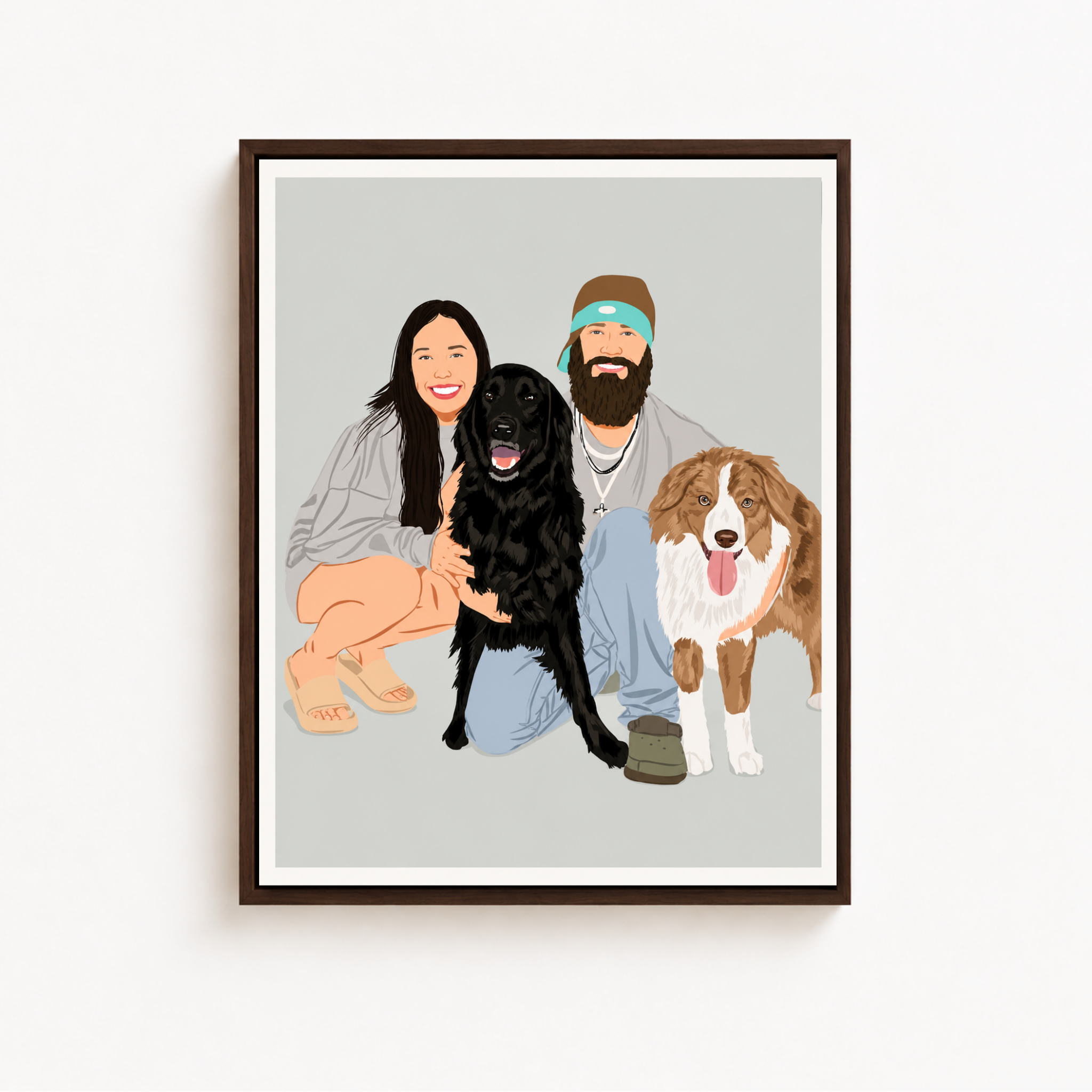 Custom Family Pet Portrait Canvas Aura Canvas