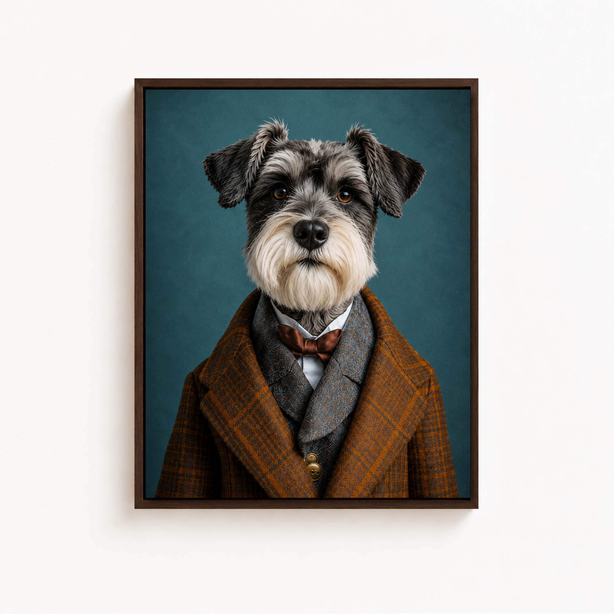 Custom Distinguished Pet Portrait Canvas Aura Canvas
