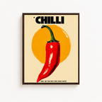 Retro Chilli Pepper Canvas Wall Art Aura Canvas