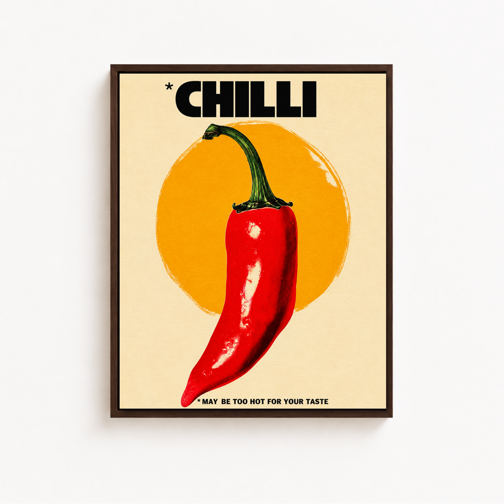 Retro Chilli Pepper Canvas Wall Art Aura Canvas
