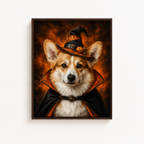 Custom Halloween Pet Portrait Canvas Aura Canvas