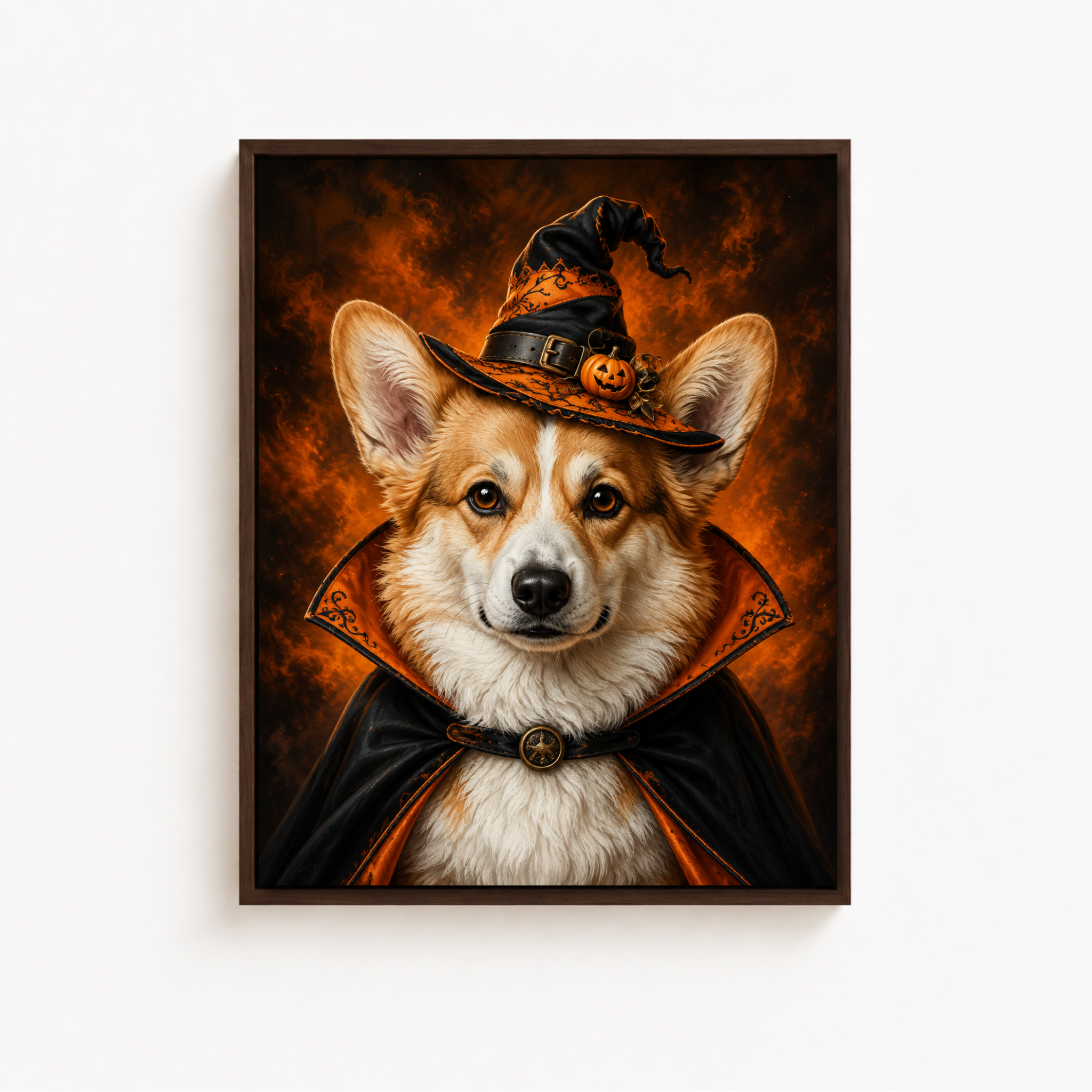 Custom Halloween Pet Portrait Canvas Aura Canvas