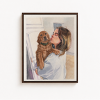 Custom Pet Love Portrait Canvas Aura Canvas