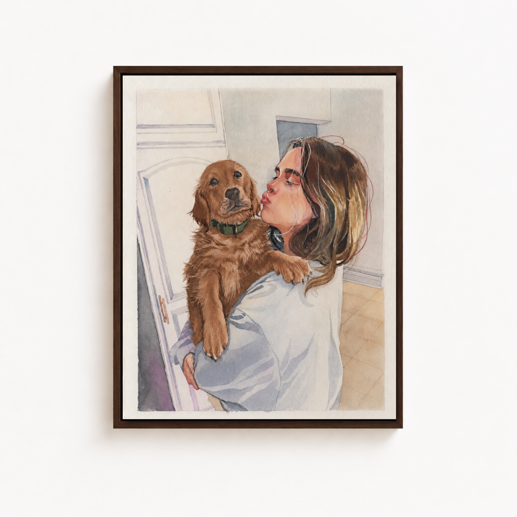 Custom Pet Love Portrait Canvas Aura Canvas