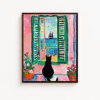 Black Cat Window Canvas Wall Art Aura Canvas