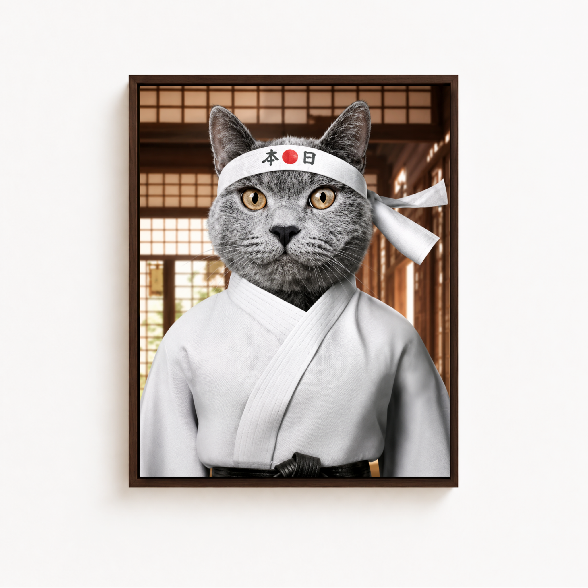 Custom Karate Pet Portrait Canvas Aura Canvas