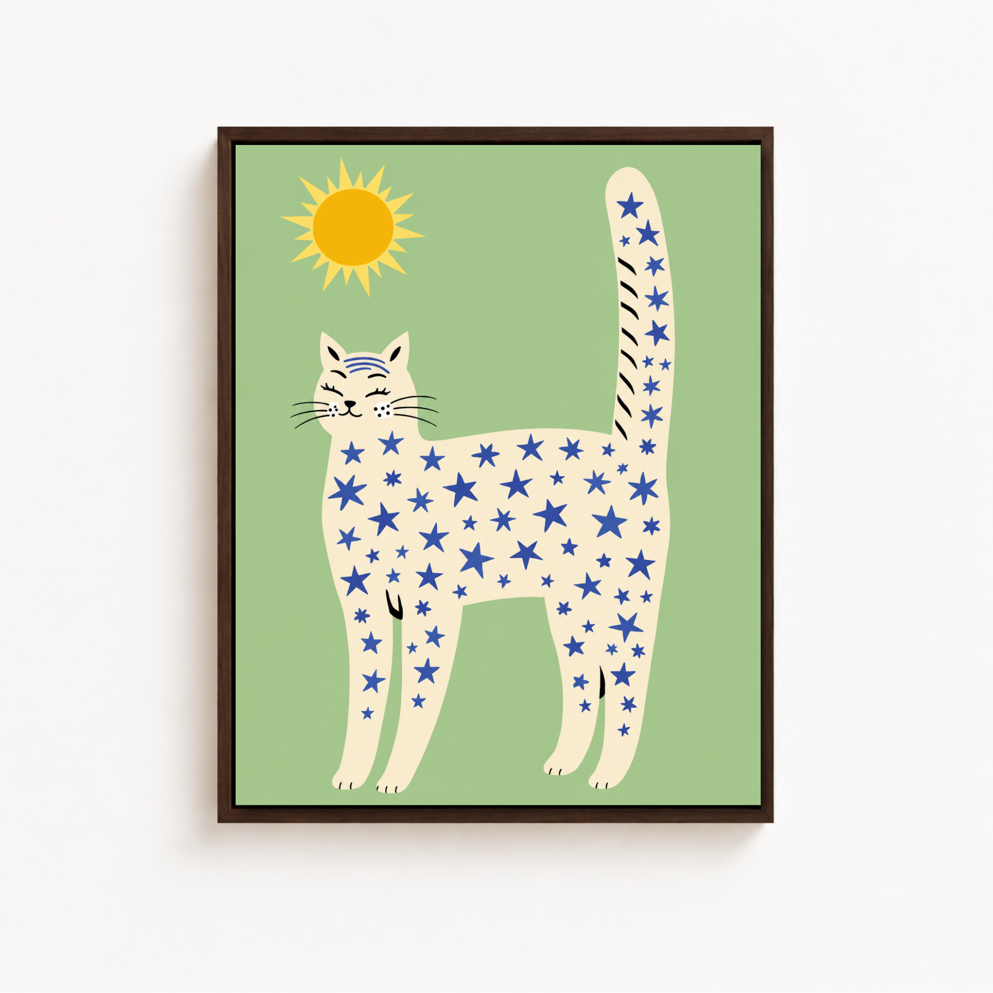 Star Cat Canvas Wall Art Aura Canvas