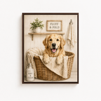 Custom Pet Laundry Room Portrait Canvas Aura Canvas