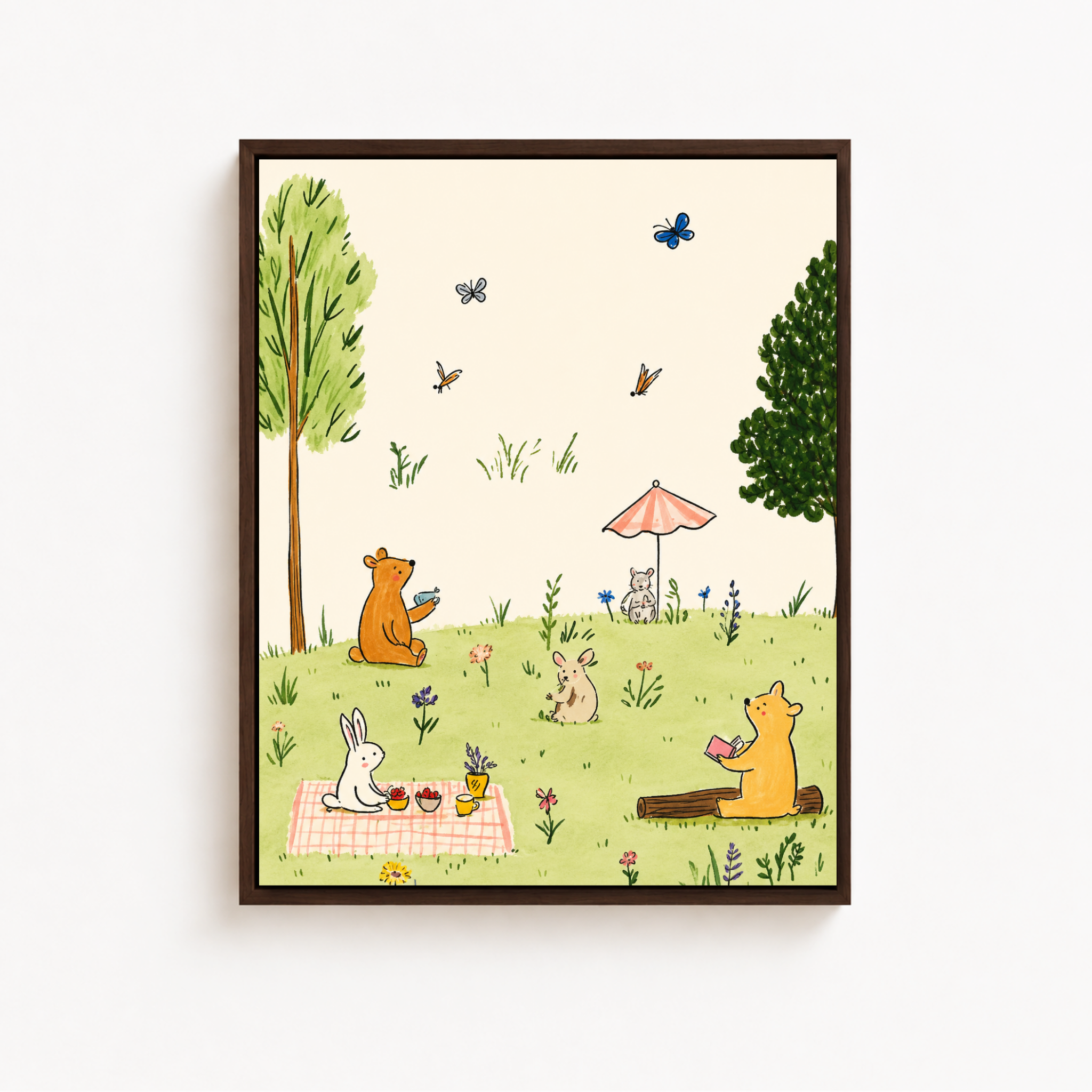 Woodland Picnic Canvas Wall Art Aura Canvas