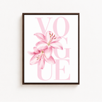Pink Lily Fashion Canvas Wall Art Aura Canvas