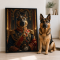 Custom Royal Commander Pet Portrait Canvas