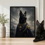 Custom Royal Guardian Pet Portrait Canvas Wall Art