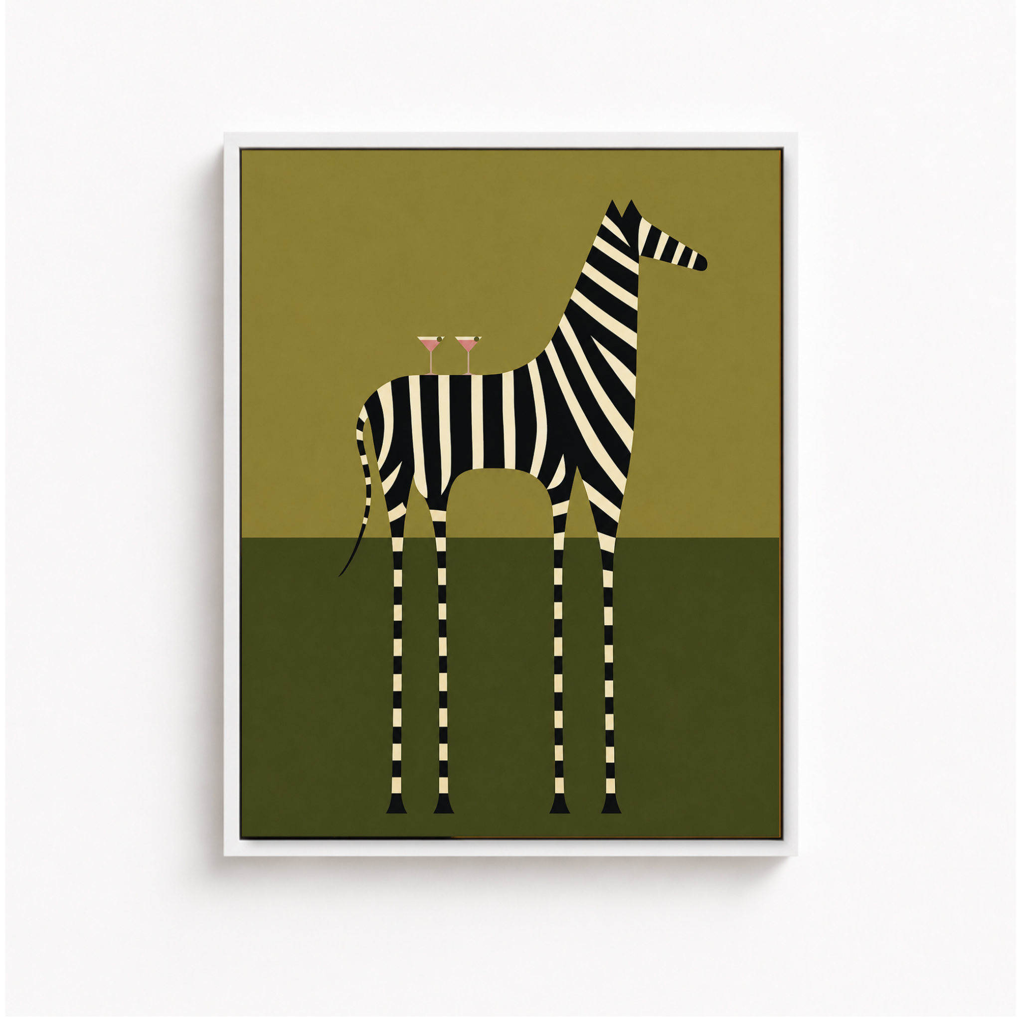 Modern Zebra Canvas Wall Art Aura Canvas