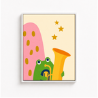 Musical Frog Canvas Wall Art Aura Canvas