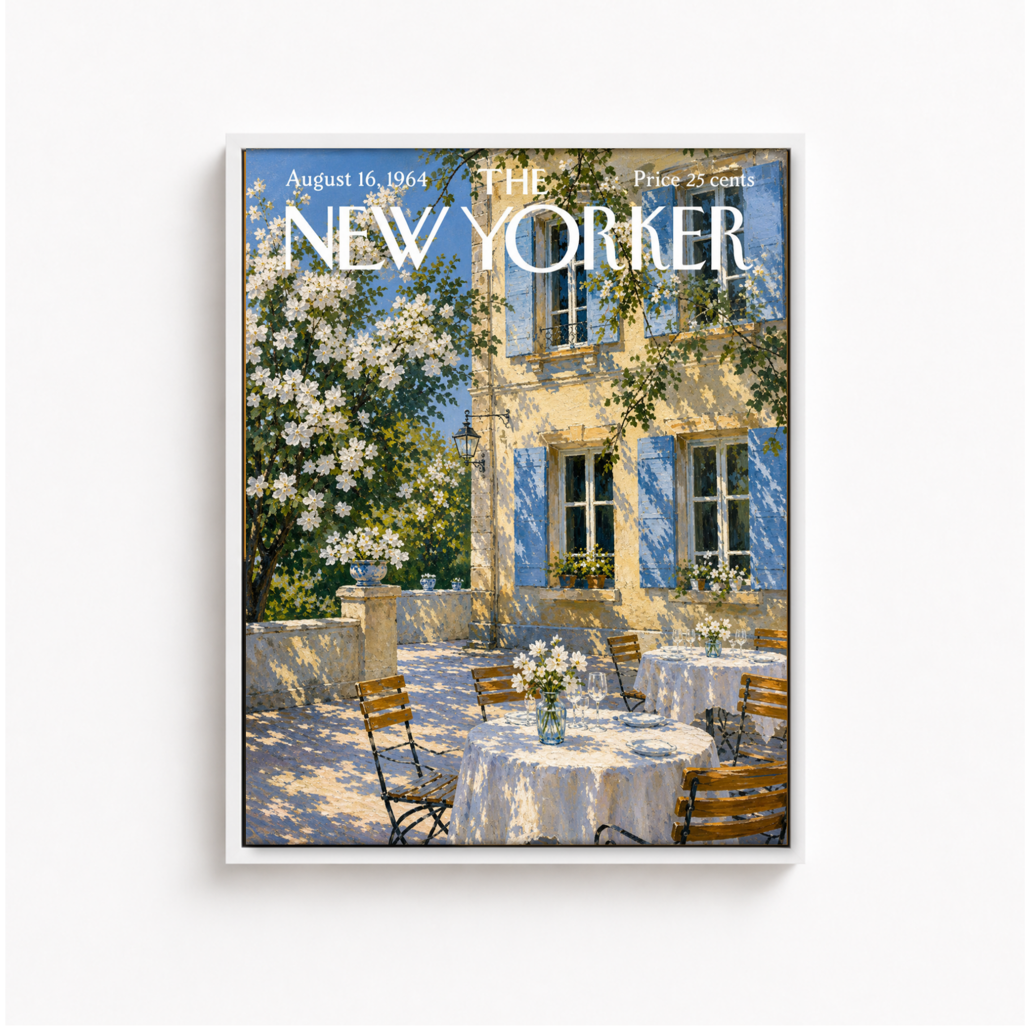 French Garden Café Canvas Wall Art Aura Canvas