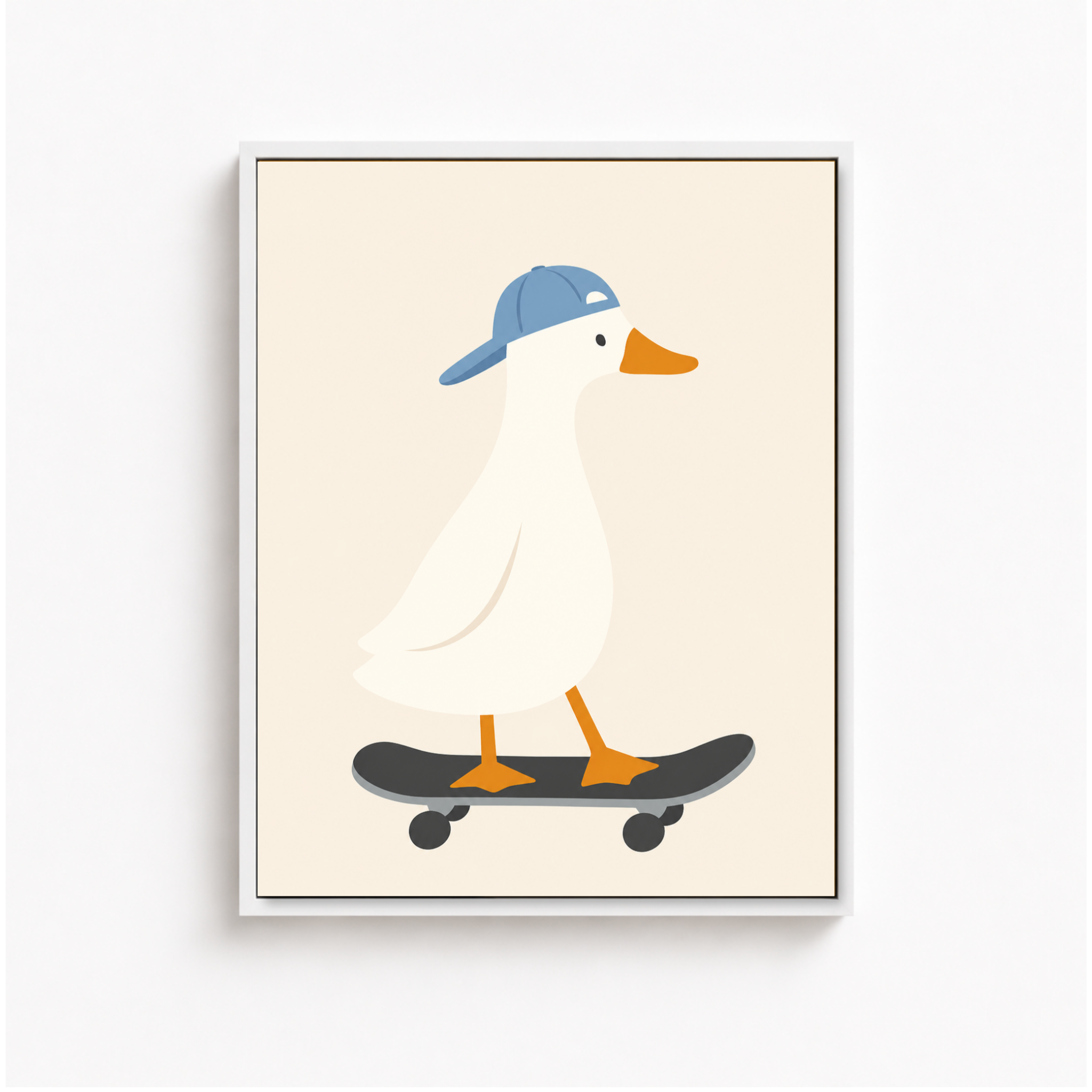 Skateboarding Duck Canvas Wall Art Aura Canvas