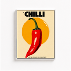 Retro Chilli Pepper Canvas Wall Art Aura Canvas