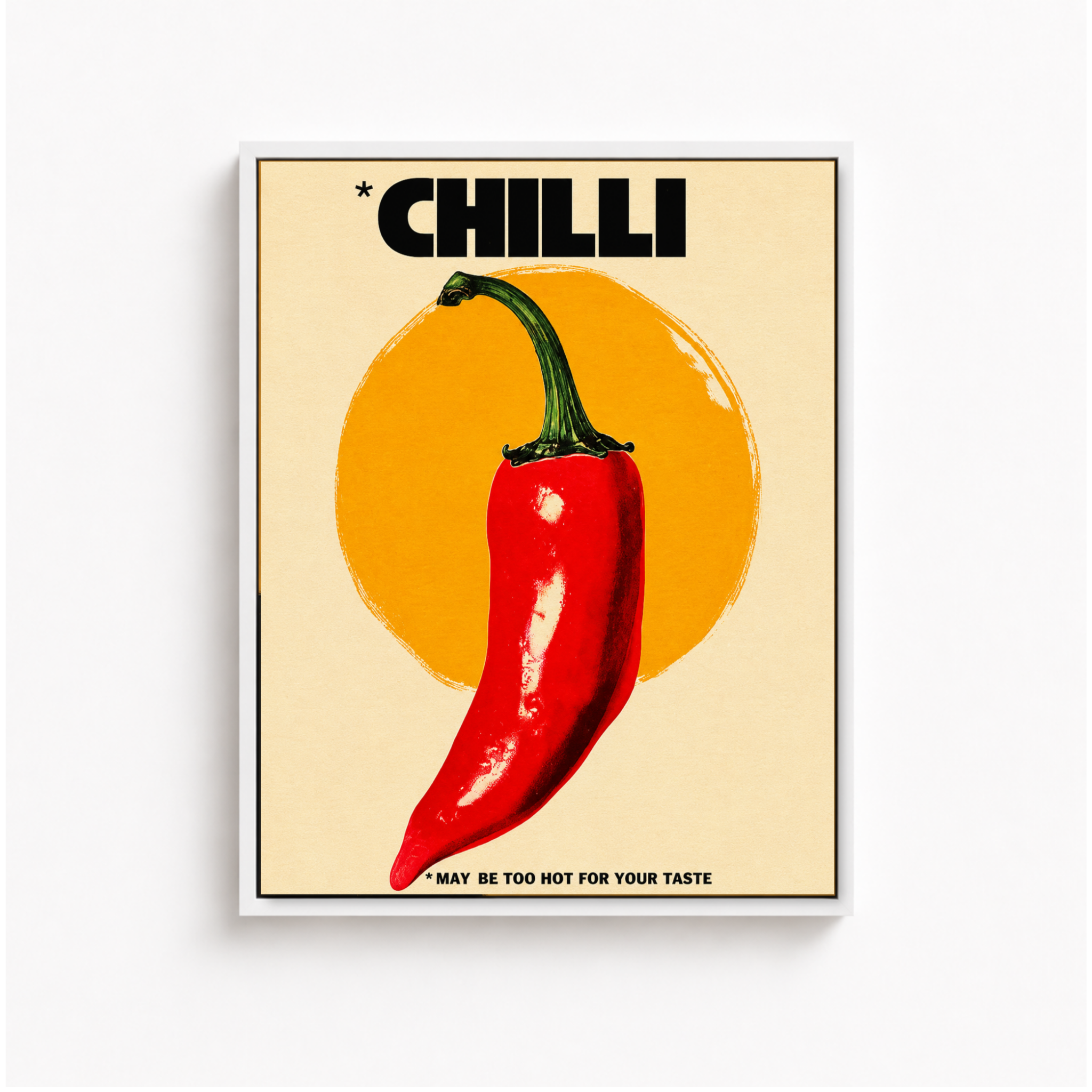 Retro Chilli Pepper Canvas Wall Art Aura Canvas