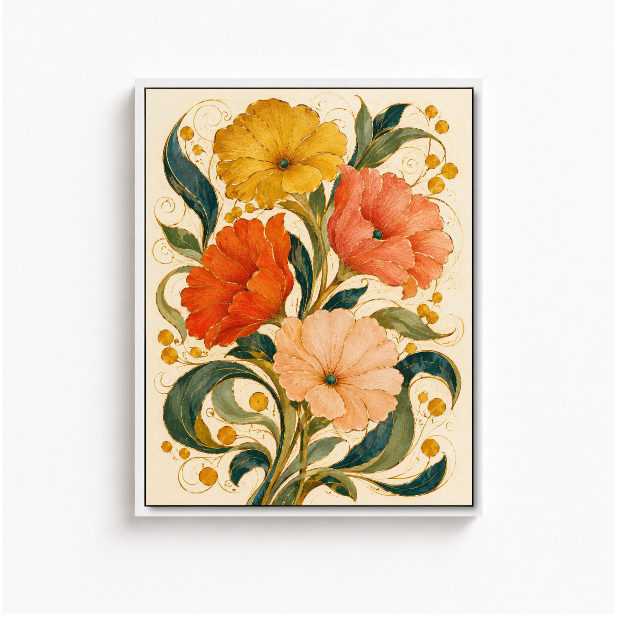 Vintage Floral Bouquet Canvas Aura Canvas