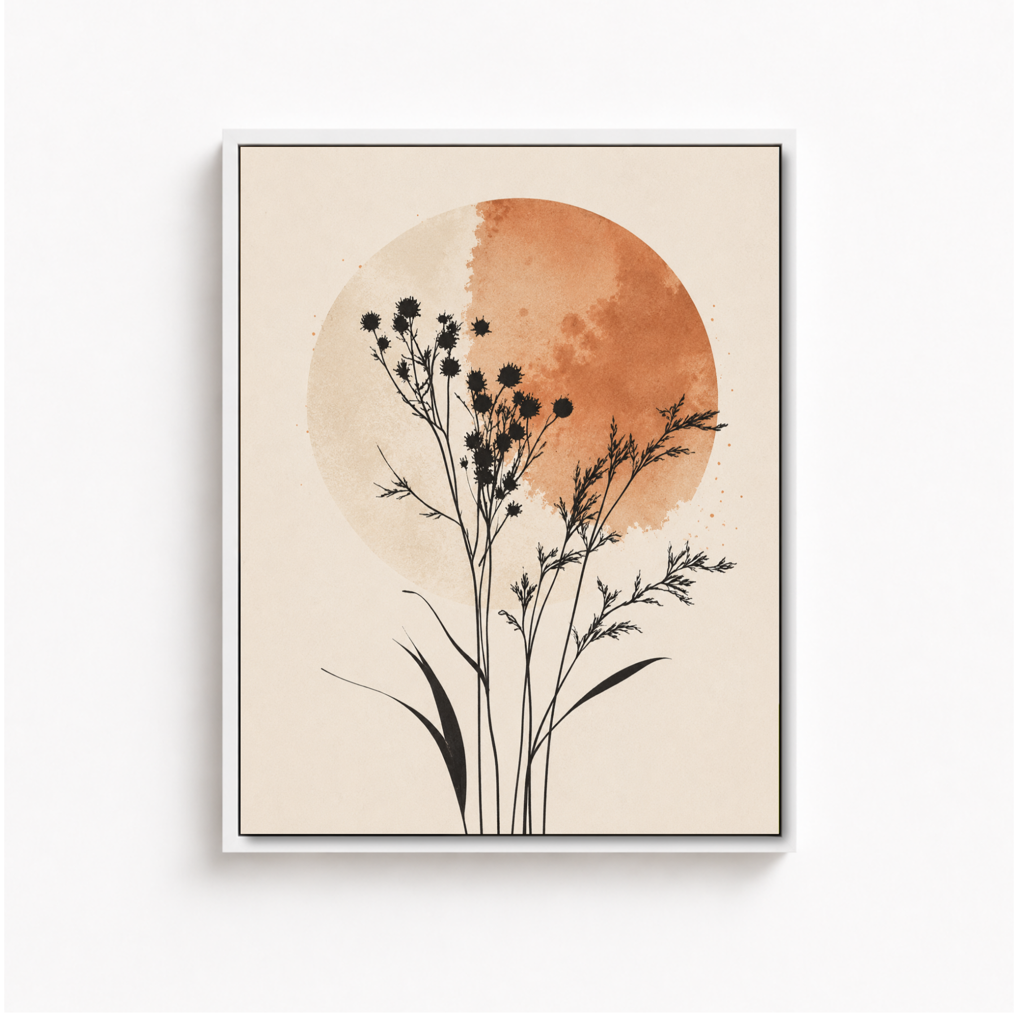 Terracotta Botanical Canvas Wall Art Aura Canvas
