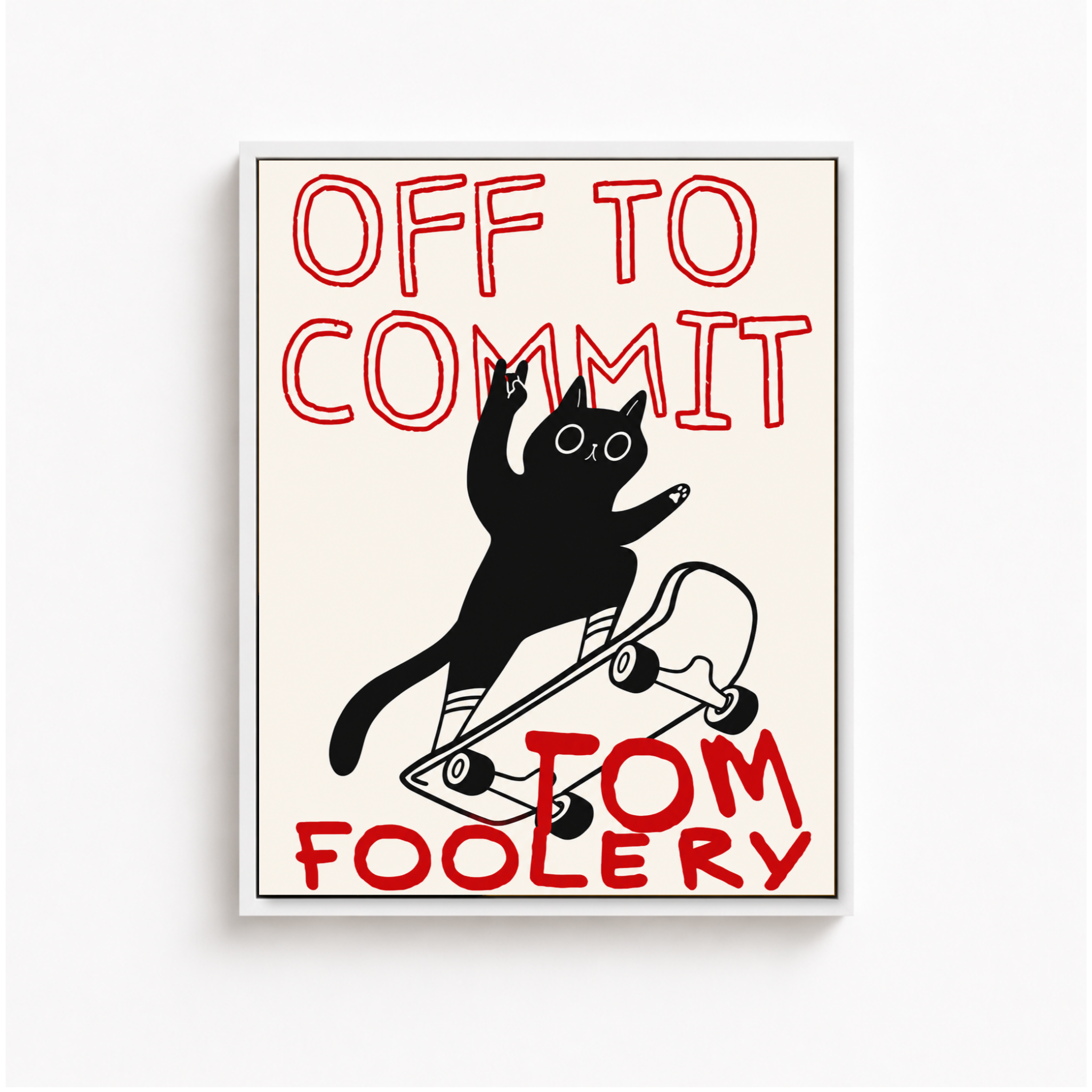 Tomfoolery Cat Canvas Wall Art Aura Canvas