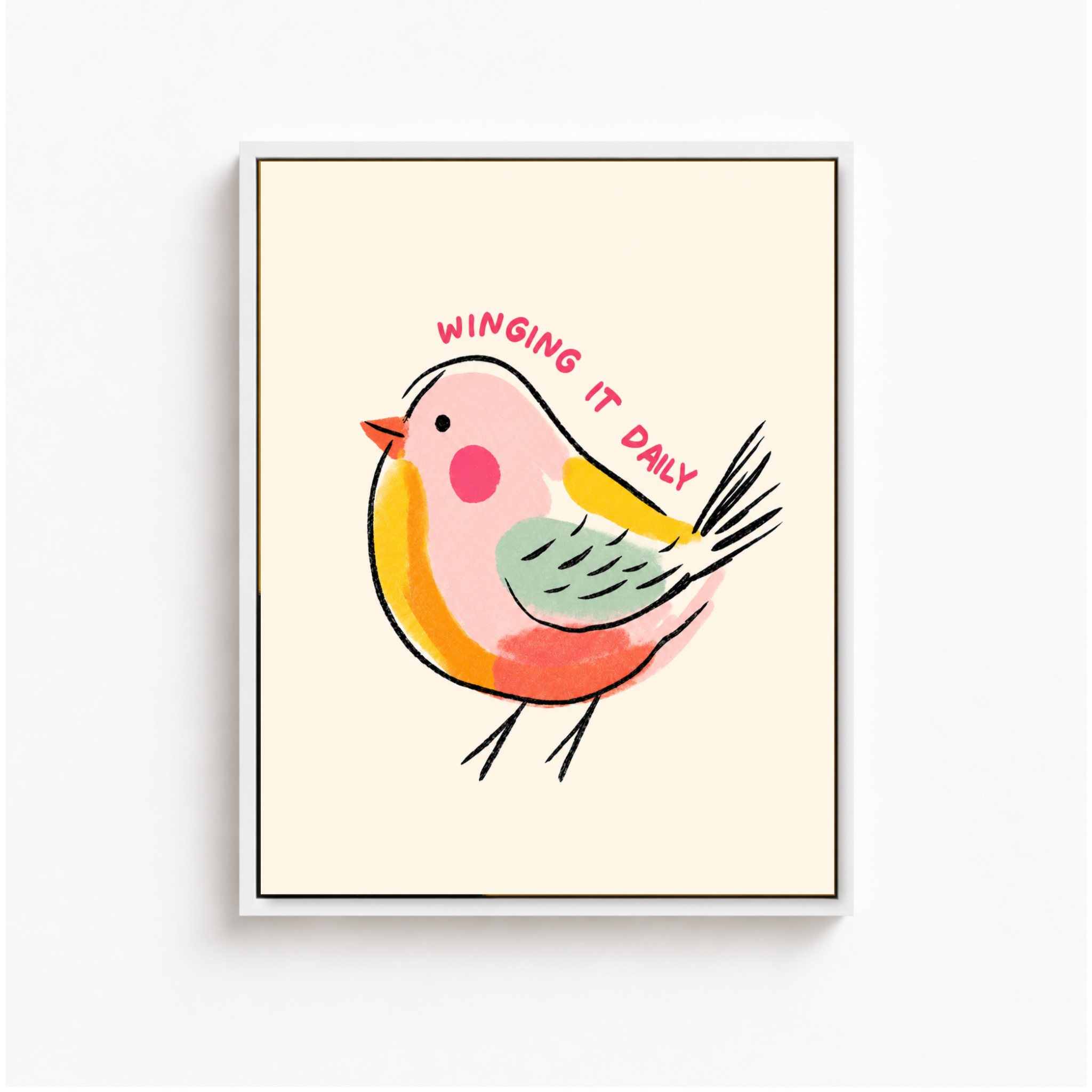 Winging It Daily Bird Canvas Wall Art Aura Canvas