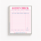 Retro Guest Check Canvas Wall Art Aura Canvas