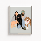 Custom Family Pet Portrait Canvas Aura Canvas