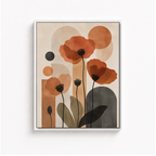 Terracotta Poppy Flower Canvas Aura Canvas