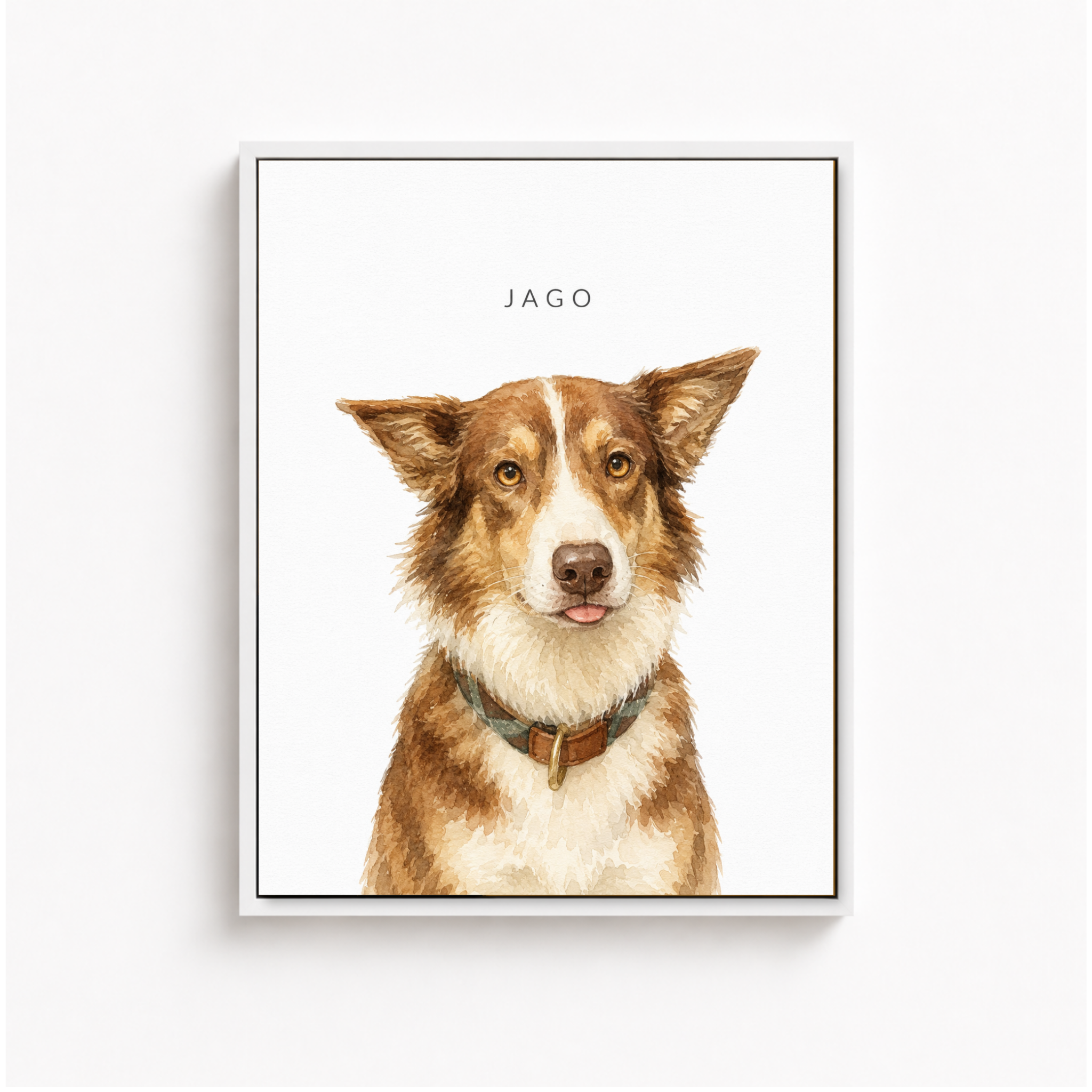 Custom Minimalist Pet Name Portrait Canvas Aura Canvas