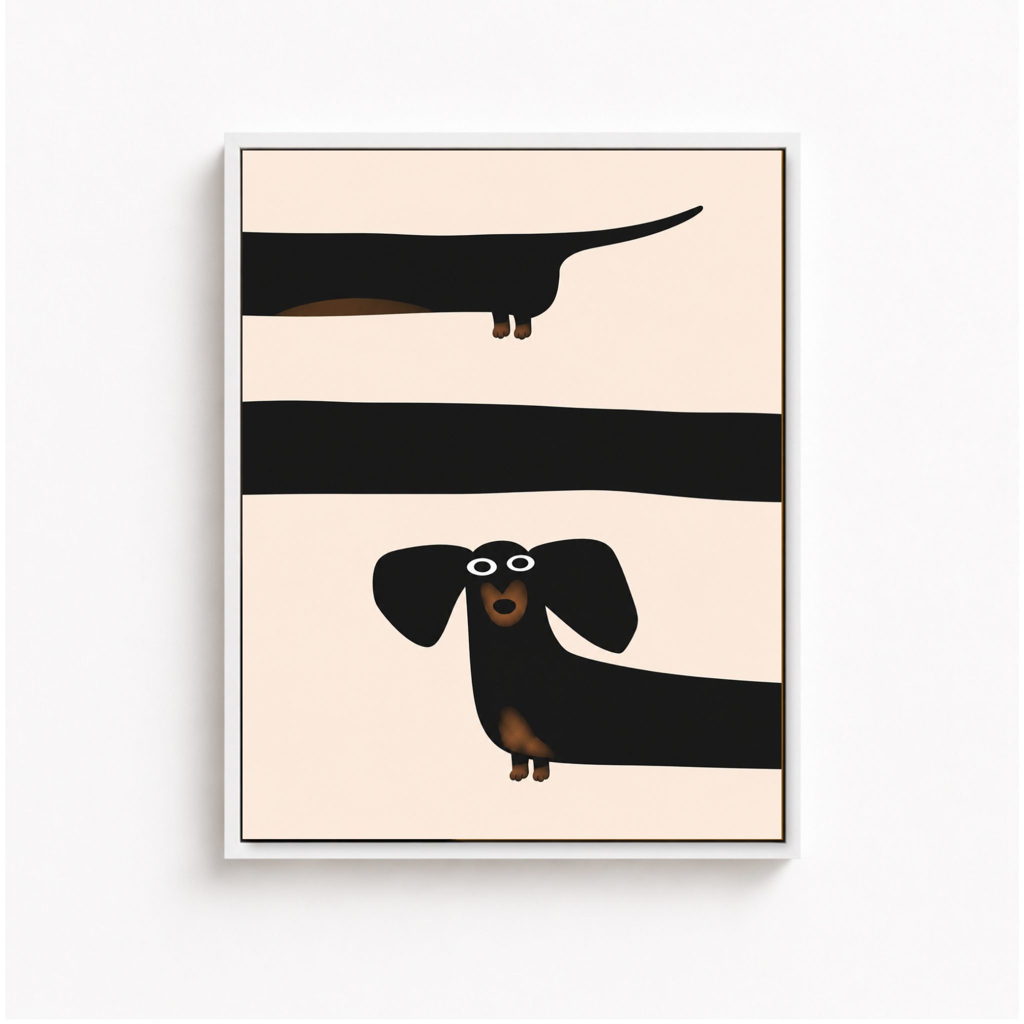 Long Dog Canvas Wall Art Aura Canvas