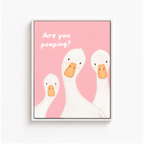 Are You Pooping Goose Canvas Wall Art Aura Canvas